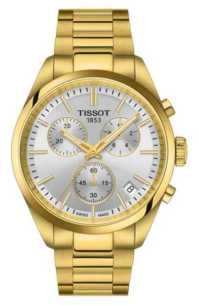 Tissot Pr100 Chronograph Bracelet Watch, 40mm In Gold