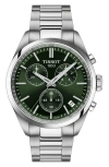 Tissot Pr 100 Chronograph Quartz Green Dial Steel Men's Watch T150.417.11.091.00 In Green