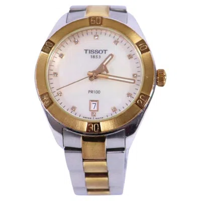 Pre-owned Tissot Pr100 Two-tone Wristwatch In Multi