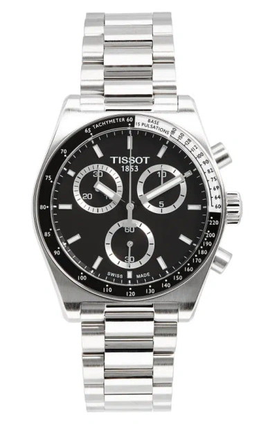 Tissot Pr516 Bracelet Chronograph Watch, 40mm In Black/silver