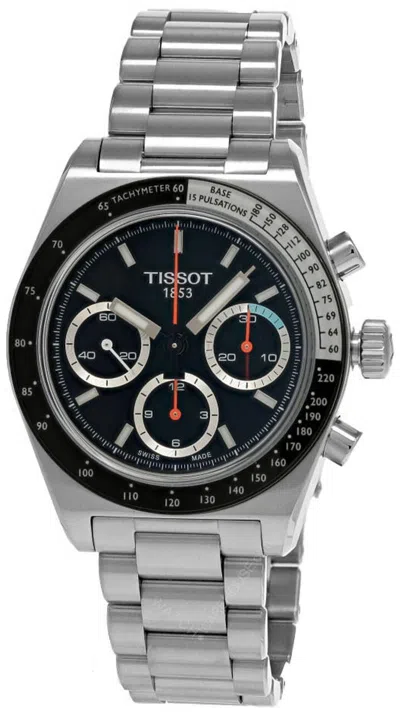 Pre-owned Tissot Pr516 Chrono Mechanical 41mm Black Dial Ss Men's Watch T149.459.21.051.00