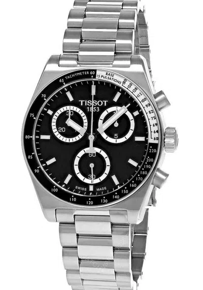 Pre-owned Tissot Pr516 Chrono Quartz 40mm Black Dial Ss Men's Watch T149.417.11.051.00