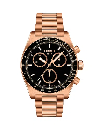 Tissot Pr516 Chronograph, 40mm In Black/rose Gold