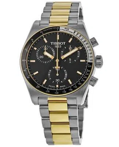 Pre-owned Tissot Pr516 Chronograph Quartz Black Dial Men's Watch T149.417.22.051.00