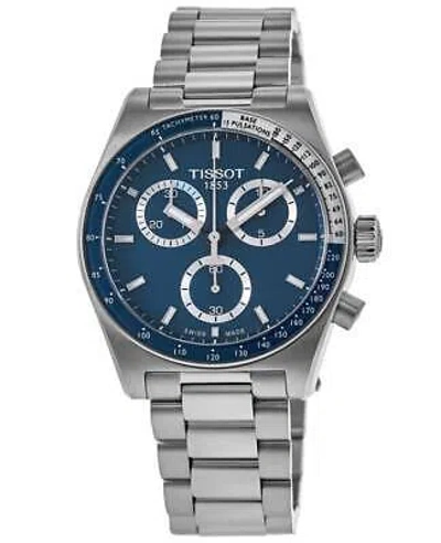Pre-owned Tissot Pr516 Chronograph Quartz Blue Dial Men's Watch T149.417.11.041.00