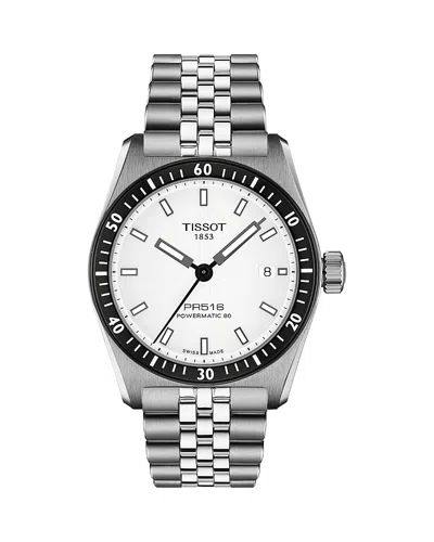 Tissot Pr516 Mechanical Automatic Watch, 38mm In Silver