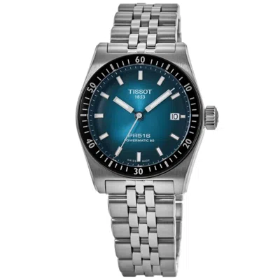 Tissot Pr516 Powermatic 80 Automatic Blue Dial Stainless Steel Men's Watch T149.407.11.041.00 In Silver