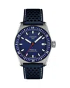 Tissot Pr516 Powermatic 80 Automatic Blue Dial Leather Strap Unisex Watch T149.407.16.041.00 In Blue/black