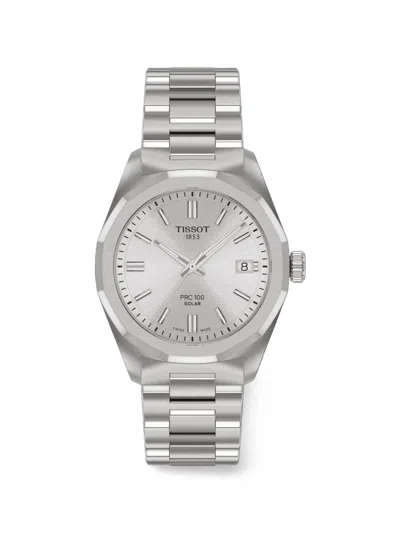 Tissot Prc 100 Solar 34mm Watch In Silver