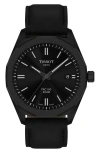 Tissot Prc 100 Solar Quartz Leather Strap Watch, 39mm
