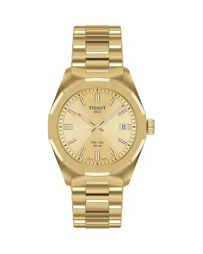 Tissot Prc 100 Solar Quartz Watch, 34mm In Gold