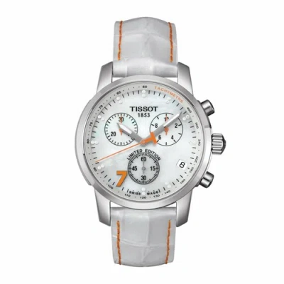 Pre-owned Tissot Prc 200 Danica Patrick Chrono Diamond Ladies Watch T014.417.16.116.00
