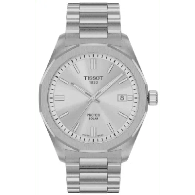 Tissot Prc100 Solar Silver Dial Stainless Steel Men's Watch T151.422.11.031.00