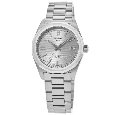 Tissot Prc100 Solar Silver Dial Stainless Steel Women's Watch T151.822.11.031.00