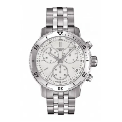 Pre-owned Tissot Prs 200 Chrono Silver Dial Men's Stainless Steel Watch T067.417.11.031.01