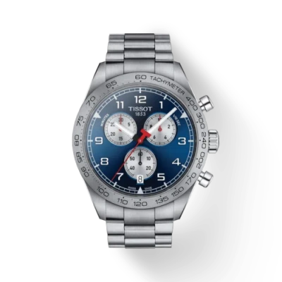 Pre-owned Tissot Prs 516 Chronograph T131.617.11.042.00 Blue Dial 45mm Quartz Men's Watch