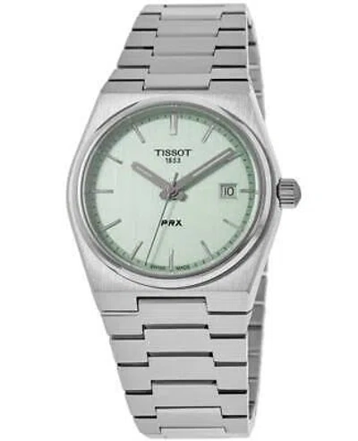 Pre-owned Tissot Prx 35mm Green Dial Steel Women's Watch T137.210.11.091.00