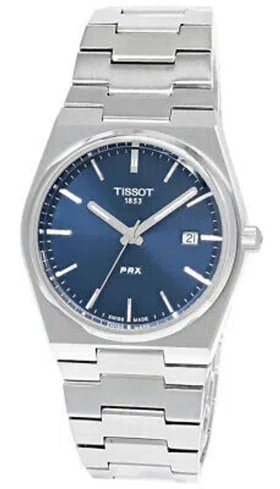 Pre-owned Tissot Prx 40mm Stainless Steel Blue Dial Men's Watch T137.410.11.041.00