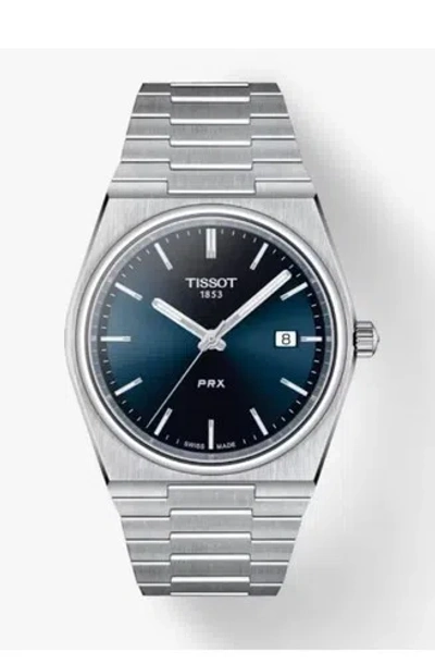 Pre-owned Tissot Prx 40mm Stainless Steel Blue Dial Men's Watch T137.410.11.041.00