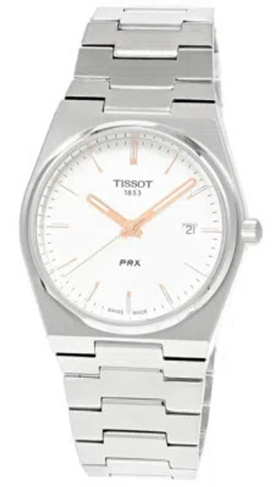 Pre-owned Tissot Prx 40mm Stainless Steel Silver Dial Men's Watch T137.410.11.031.00