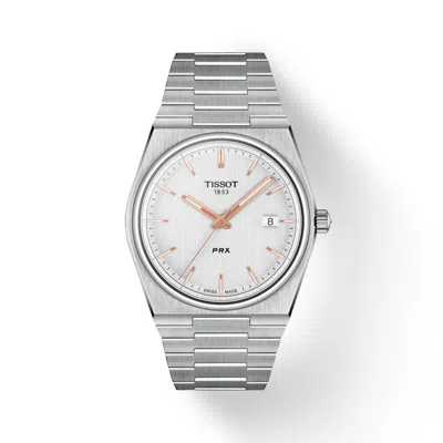 Pre-owned Tissot Prx 40mm Stainless Steel Silver Dial Men's Watch T137.410.11.031.00