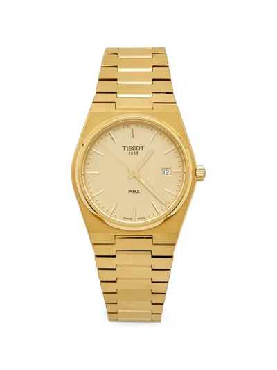 Pre-owned Tissot Prx 40mm Watch In Gold