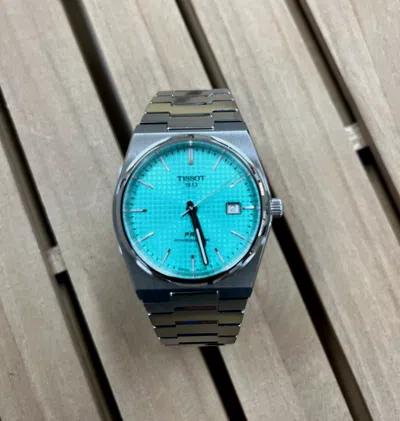 Pre-owned Tissot Prx Auto 40mm Light Green Dial Men's Watch T137.407.11.091.01 - W Tag