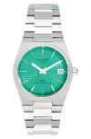 Tissot Prx Auto Powermatic 80 Bracelet Watch, 35mm In Silver/light Green