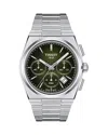 Tissot Mens Green T137.427.11.091.00 Prx Chrono Stainless-steel Automatic Watch In Green/silver