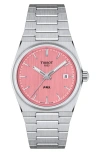 Tissot Pink T137.210.11.331.00 Prx 35 Stainless-steel Quartz Watch In Pink