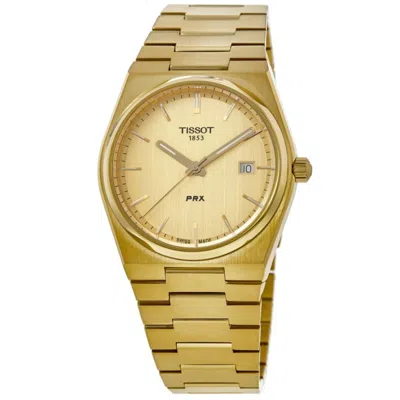 Tissot Prx Champagne Dial Yellow Gold Pvd Men's Watch T137.410.33.021.00