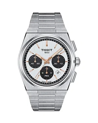Tissot Prx Chronograph, 42mm In White/silver