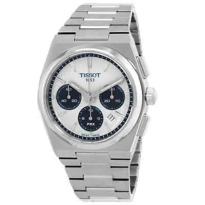Pre-owned Tissot Prx Chronograph Automatic White Dial Men's Watch T1374271101101