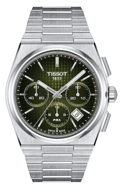 Tissot Prx Chronograph Bracelet Watch, 42mm In Green