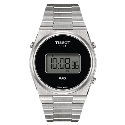 Pre-owned Tissot Prx Digital 40mm Black Dial Steel Men's Watch T1374631105000