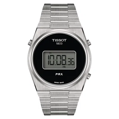 Pre-owned Tissot Prx Digital 40mm Black Dial Steel Men's Watch T1374631105000