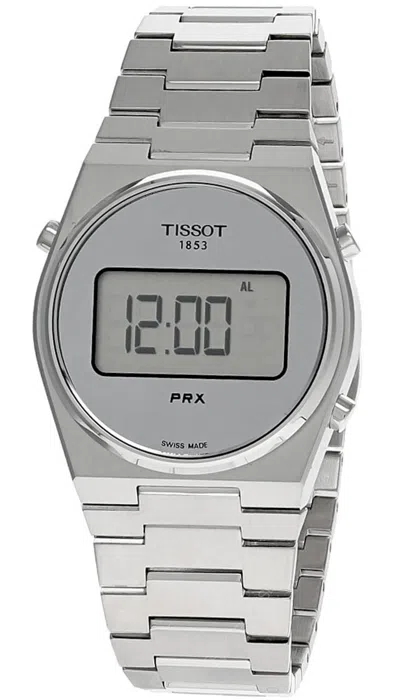 Pre-owned Tissot Prx Digital Quartz 40mm Ss Men's Watch T137.463.11.030.00