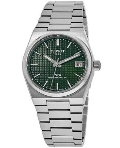 Pre-owned Tissot Prx Green Dial Automatic Dress 100m Unisex Watch T137.207.11.091.00