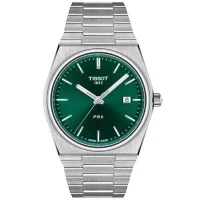 Pre-owned Tissot Prx Green Sunray Dial 40mm Men's Watch - T137.410.11.091.00