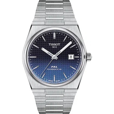 Tissot Prx Gts Powermatic 80 Bracelet Watch, 40mm In Dark Blue/gradient