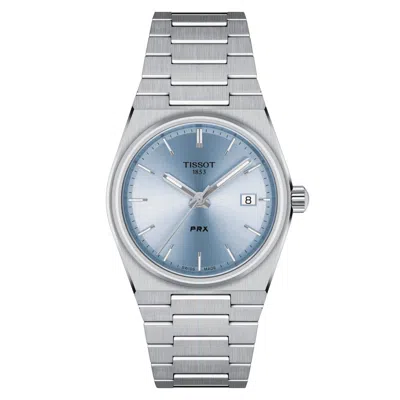 Pre-owned Tissot Prx Light Blue Dial Women's Watch T137.210.11.351.00