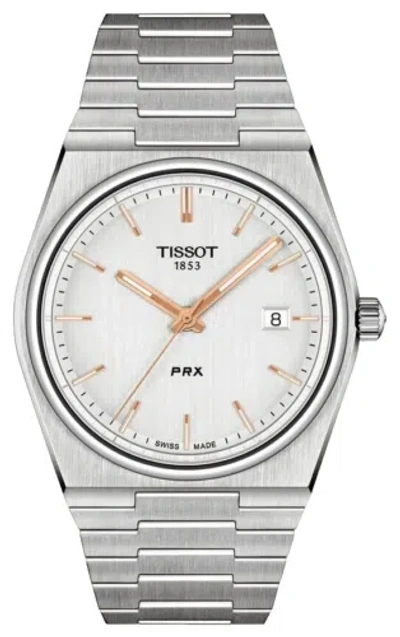 Pre-owned Tissot Prx Men's White Watch - T137.410.11.031.000 Brand Boxed