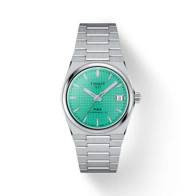 Pre-owned Tissot Prx Powermatic 80 35mm Green Dial Watch T137.207.11.091.01
