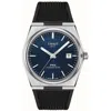 Tissot Prx Powermatic 80 Automatic Blue Dial Black Rubber Strap Men's Watch T137.407.17.041.00 In Blue