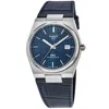 Tissot Prx Powermatic 80 Automatic Blue Dial Leather Strap Men's Watch T137.407.16.041.00 In Blue
