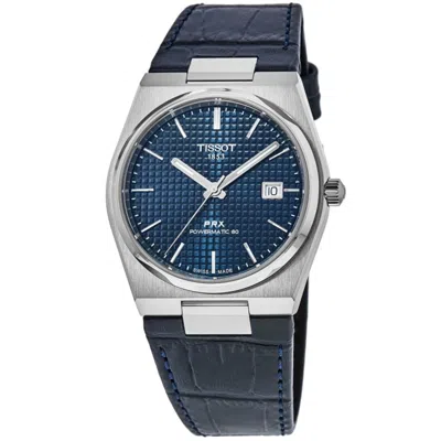 Tissot Prx Powermatic 80 Automatic Blue Dial Leather Strap Men's Watch T137.407.16.041.00