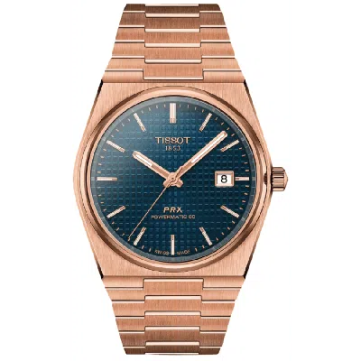 Tissot Prx Powermatic 80 Automatic Blue Dial Rose Gold Pvd Steel Men's Watch T137.407.33.041.00