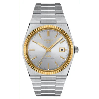 Tissot Prx Powermatic 80 Automatic Silver Dial Steel And 18k Gold Bezel Men's Watch T931.407.41.031.01
