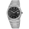 Tissot Prx Powermatic 80 Black Dial Steel Men's Watch In Black