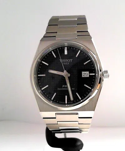 Pre-owned Tissot Prx T137.407.11.051.00 Steel Brand Watch In Box With Tags